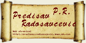 Predisav Radosavčević vizit kartica